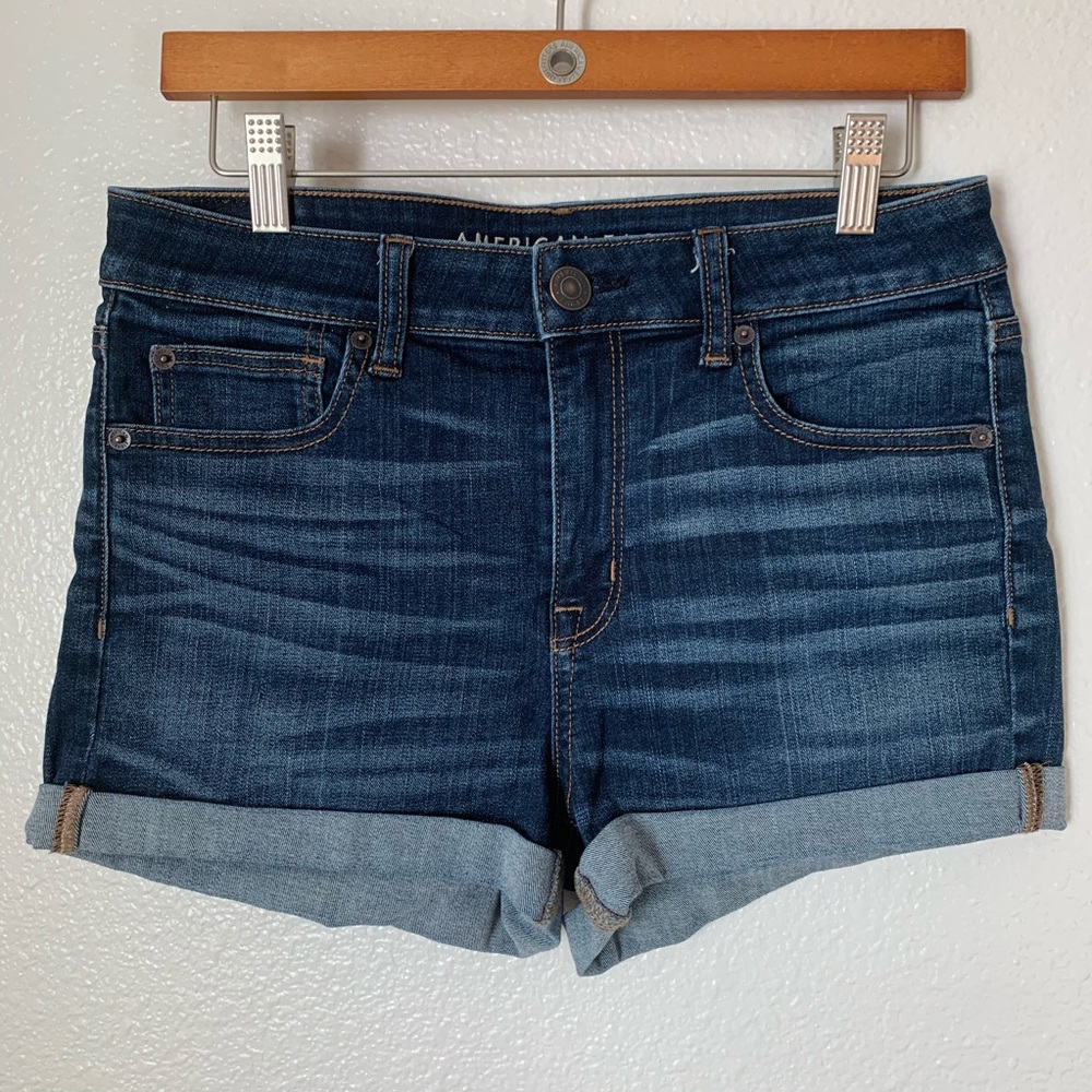 American Eagle Hi-Rise Shortie Jean Shorts